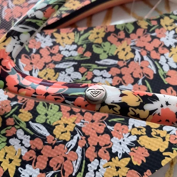 NWT Roxy Portofino Floral Flip Flops Women’s 9 - Picture 4 of 7